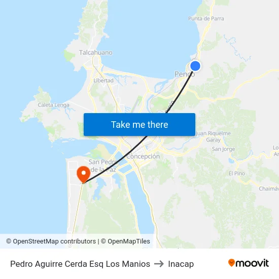 Pedro Aguirre Cerda Esq Los Manios to Inacap map