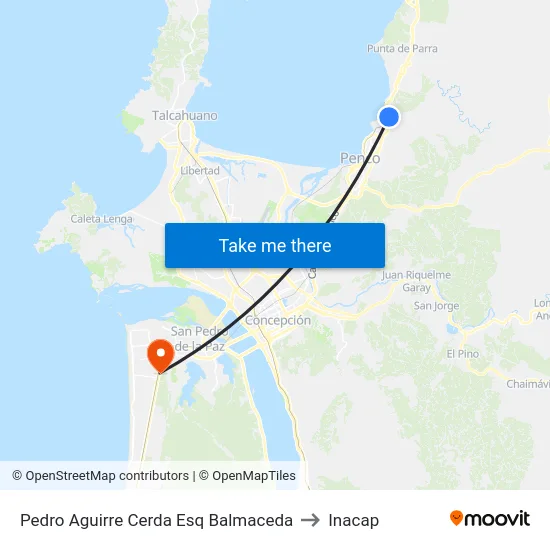 Pedro Aguirre Cerda Esq Balmaceda to Inacap map