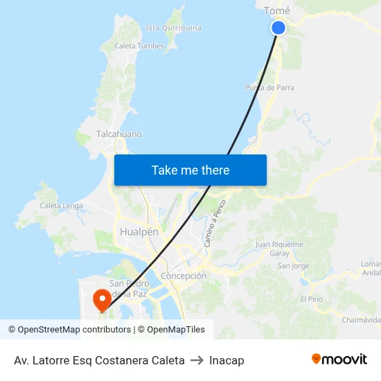 Av. Latorre Esq Costanera Caleta to Inacap map