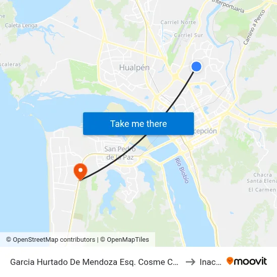 Garcia Hurtado De Mendoza Esq. Cosme Churruca to Inacap map