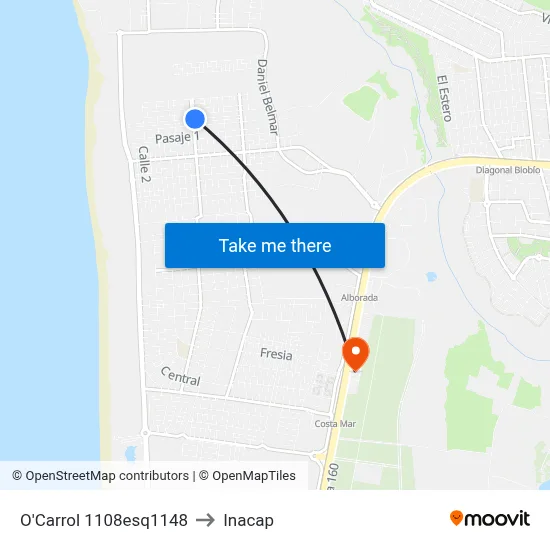 O'Carrol  1108esq1148 to Inacap map