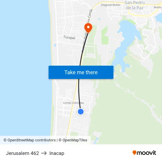 Jerusalem  462 to Inacap map