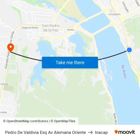 Pedro De Valdivia Esq Av Alemana  Oriente to Inacap map