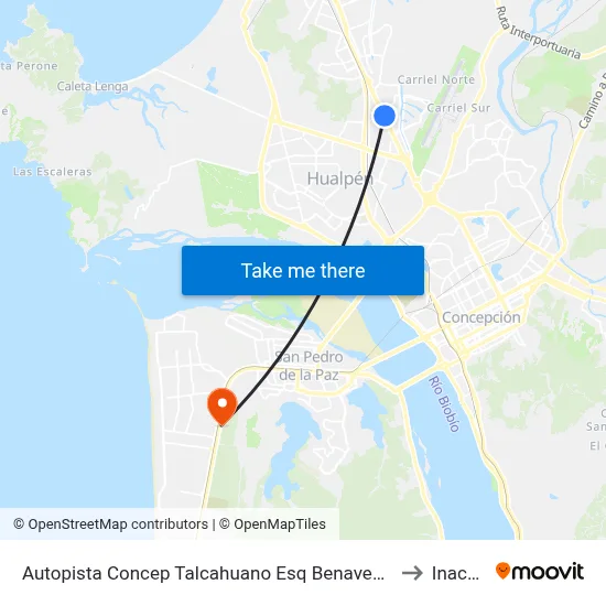 Autopista Concep Talcahuano Esq Benavente to Inacap map