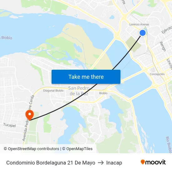 Condominio Bordelaguna  21 De Mayo to Inacap map