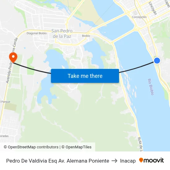 Pedro De Valdivia Esq Av. Alemana  Poniente to Inacap map