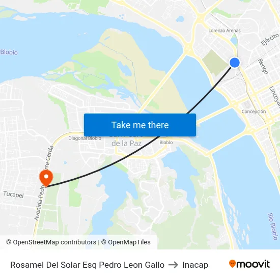 Rosamel Del Solar Esq Pedro Leon Gallo to Inacap map