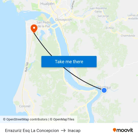 Errazuriz Esq La Concepcion to Inacap map