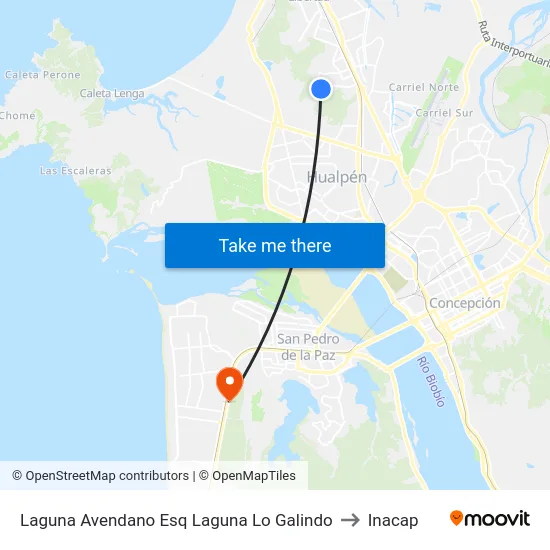 Laguna Avendano Esq Laguna Lo Galindo to Inacap map