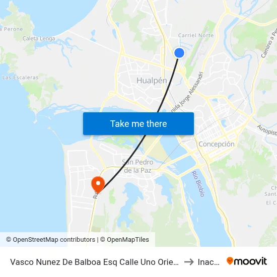 Vasco Nunez De Balboa Esq Calle Uno  Oriente to Inacap map