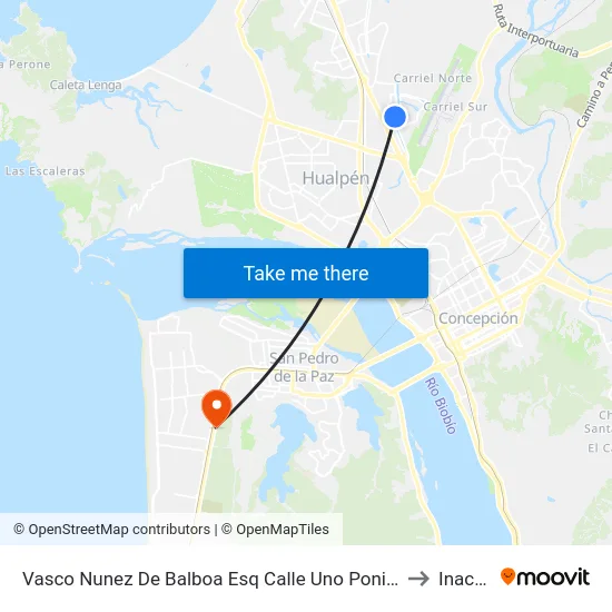 Vasco Nunez De Balboa Esq Calle Uno  Poniente to Inacap map