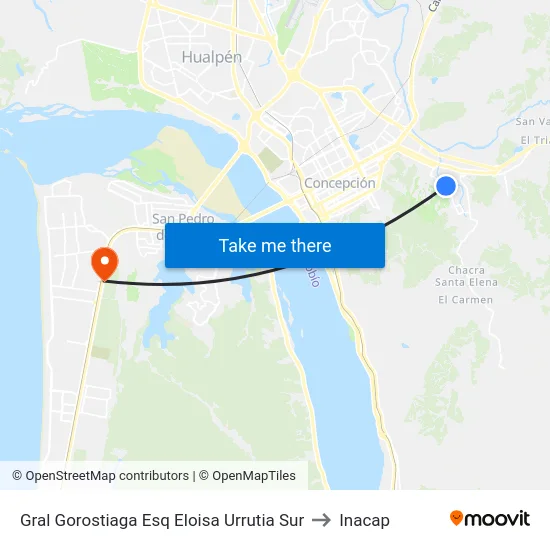 Gral Gorostiaga Esq Eloisa Urrutia  Sur to Inacap map