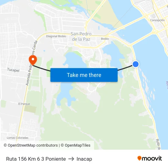 Ruta 156  Km 6  3  Poniente to Inacap map