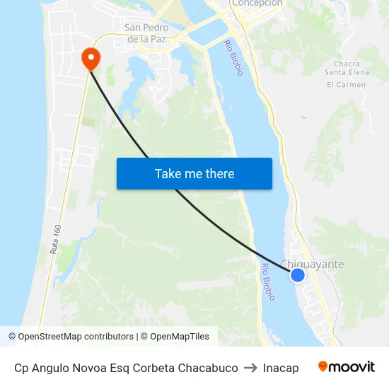 Cp Angulo Novoa Esq Corbeta Chacabuco to Inacap map