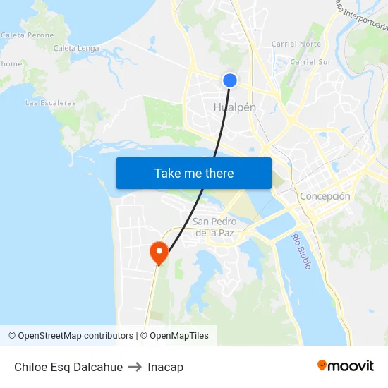 Chiloe Esq Dalcahue to Inacap map
