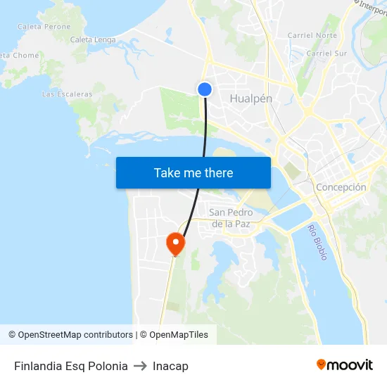 Finlandia Esq Polonia to Inacap map