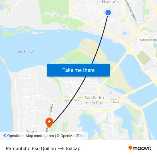 Ramuntcho Esq Quillon to Inacap map