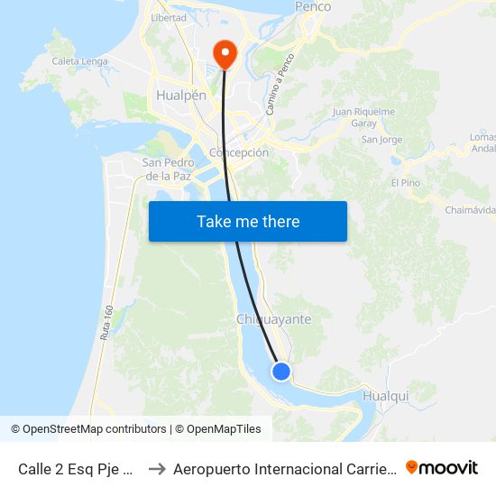 Calle 2 Esq Pje 4  Norte to Aeropuerto Internacional Carriel Sur - CCP map