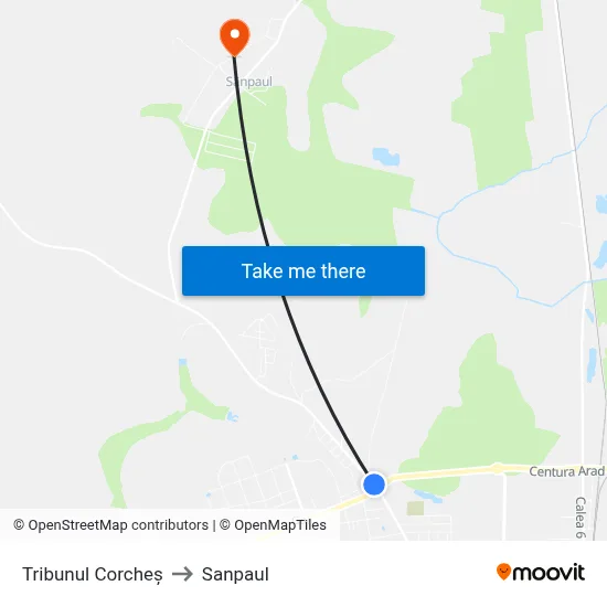 Tribunul Corcheș to Sanpaul map