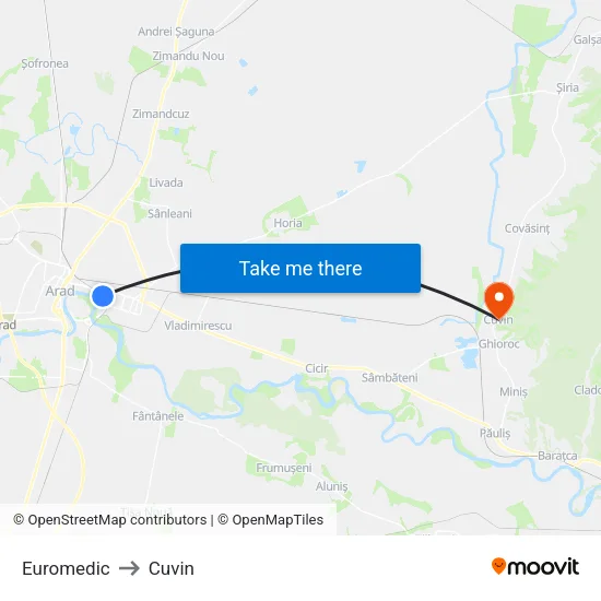 Euromedic to Cuvin map