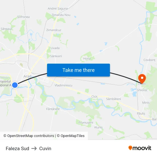 Faleza Sud to Cuvin map