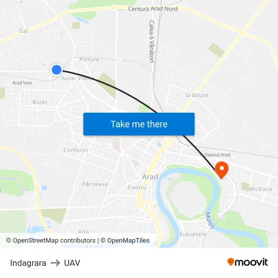 Indagrara to UAV map