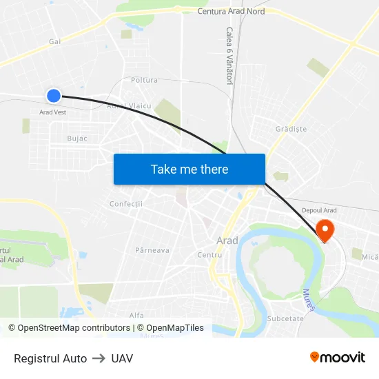 Registrul Auto to UAV map