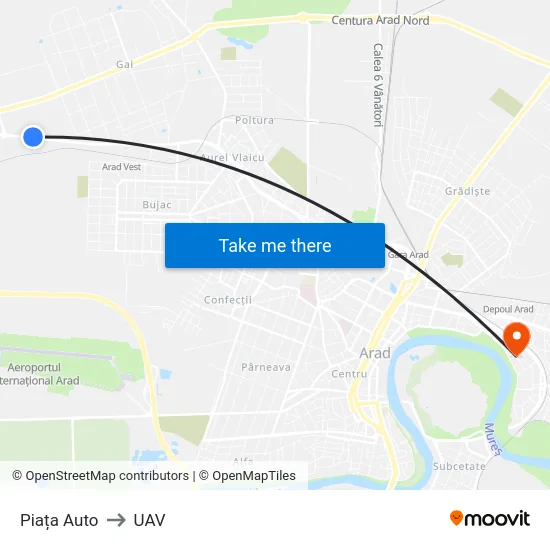 Piața Auto to UAV map