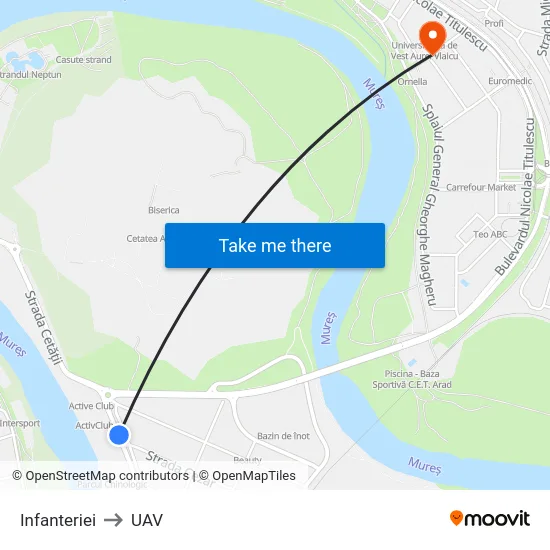 Infanteriei to UAV map