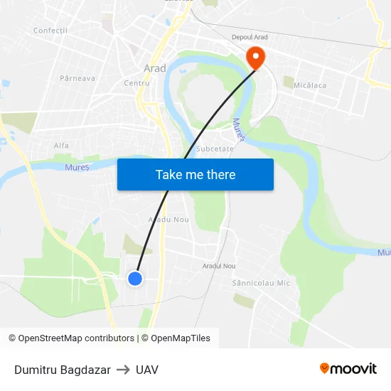 Dumitru Bagdazar to UAV map