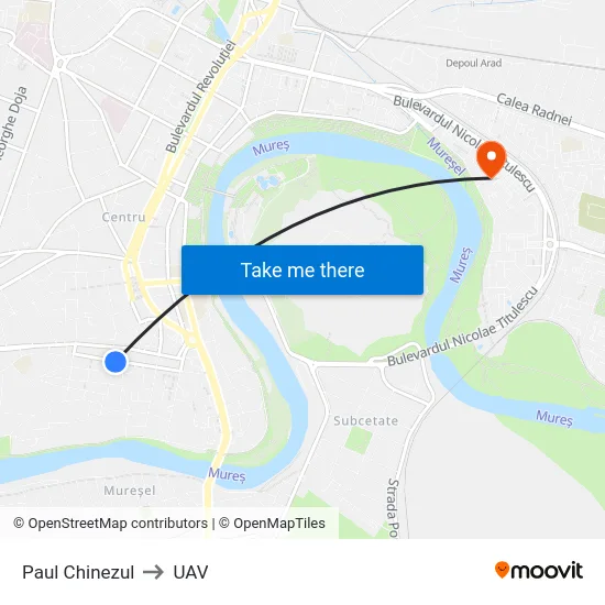 Paul Chinezul to UAV map