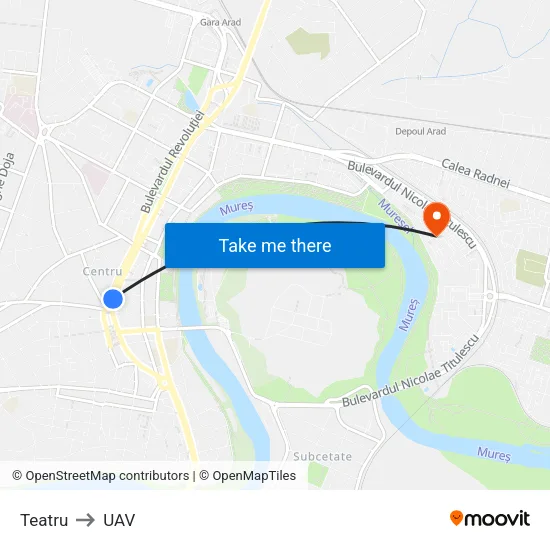 Teatru to UAV map
