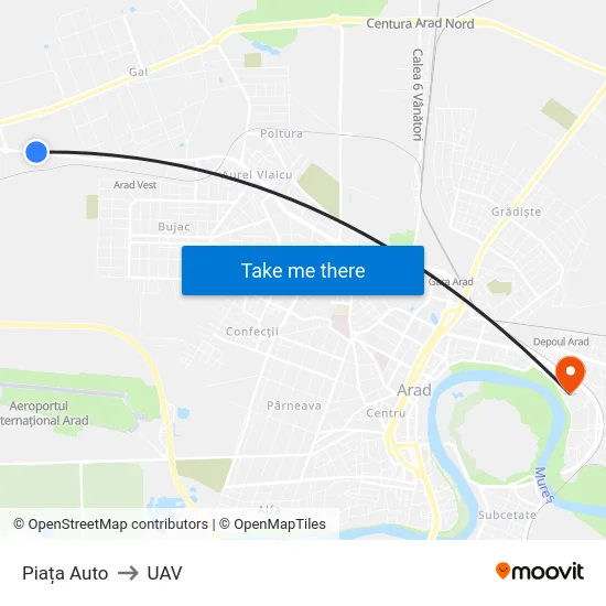 Piața Auto to UAV map
