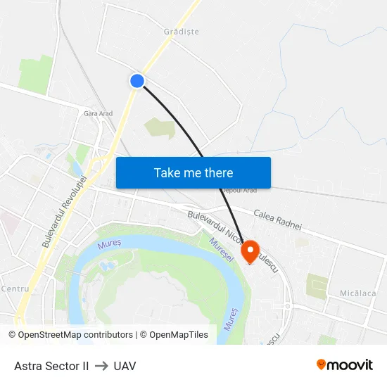 Astra Sector II to UAV map