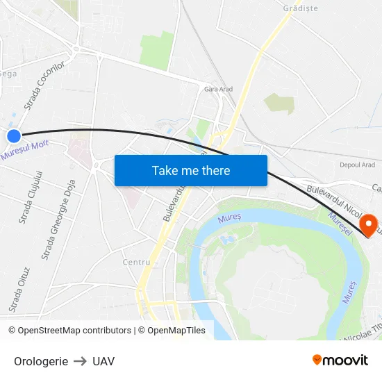 Orologerie to UAV map