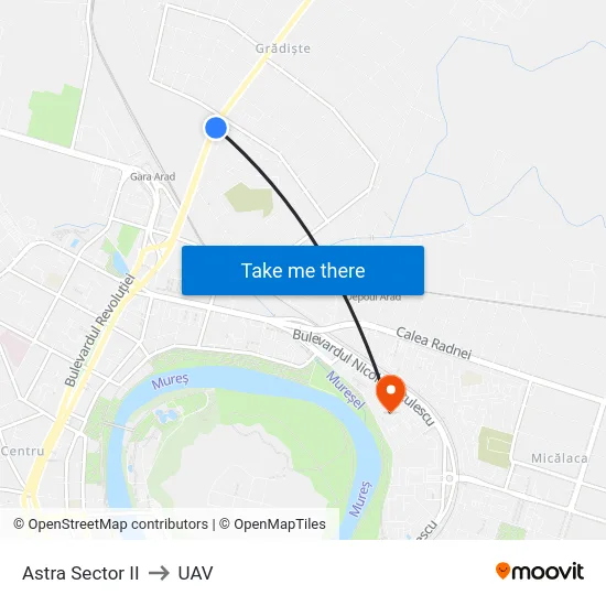 Astra Sector II to UAV map