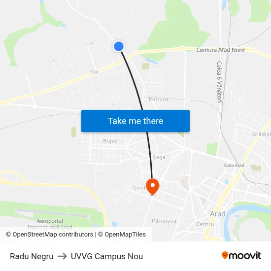 Radu Negru to UVVG Campus Nou map