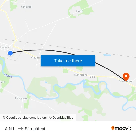 A.N.L. to Sâmbăteni map