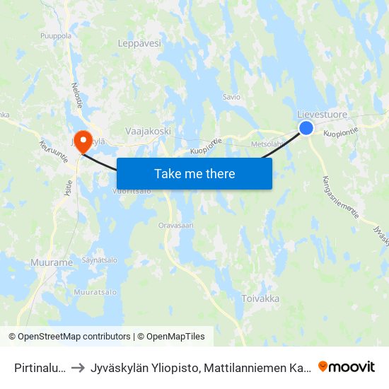 Pirtinalue I to Jyväskylän Yliopisto, Mattilanniemen Kampus map