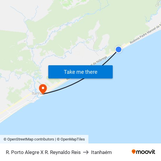 R. Porto Alegre X R. Reynaldo Reis to Itanhaém map