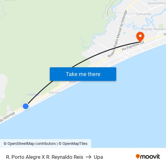 R. Porto Alegre X R. Reynaldo Reis to Upa map
