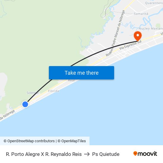 R. Porto Alegre X R. Reynaldo Reis to Ps Quietude map
