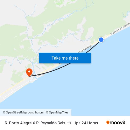 R. Porto Alegre X R. Reynaldo Reis to Upa 24 Horas map