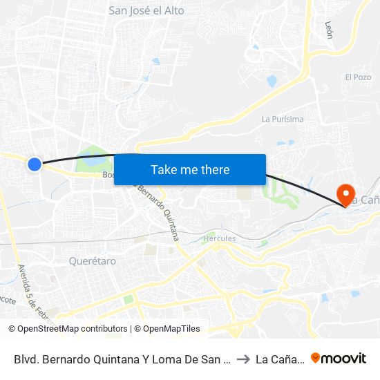Blvd. Bernardo Quintana Y Loma De San Pablo to La Cañada map