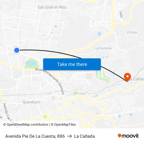 Avenida Pie De La Cuesta, 886 to La Cañada map
