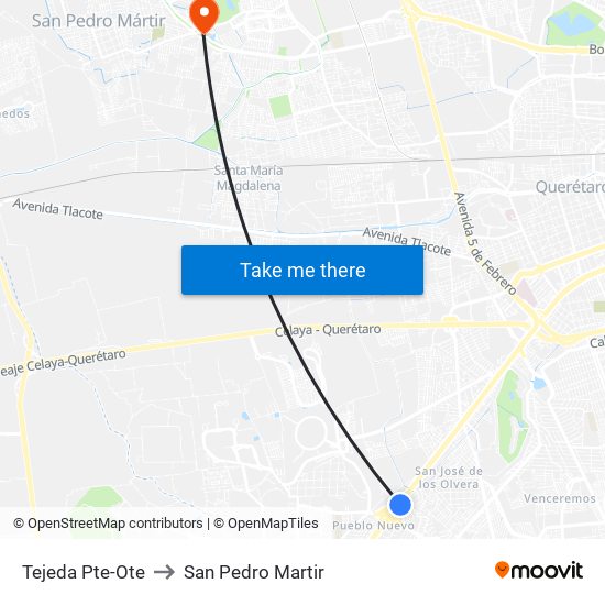 Tejeda Pte-Ote to San Pedro Martir map