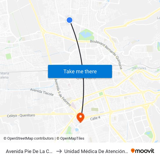 Avenida Pie De La Cuesta, 886 to Unidad Médica De Atención Ambulatoria map
