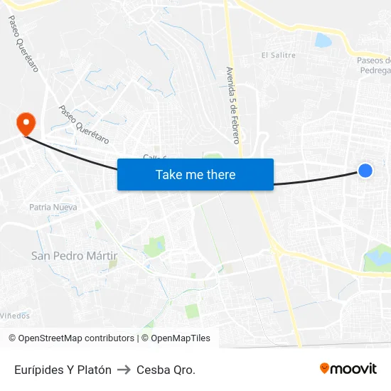 Eurípides Y Platón to Cesba Qro. map