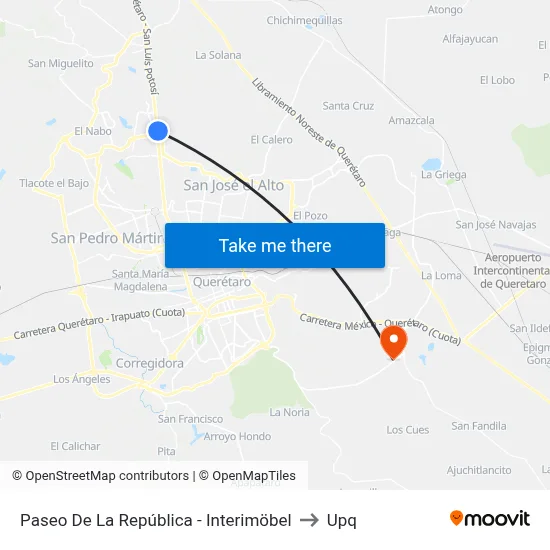 Paseo De La República - Interimöbel to Upq map