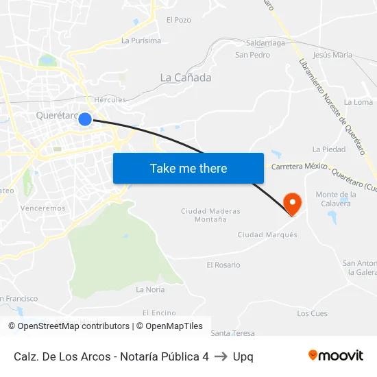 Calz. De Los Arcos - Notaría Pública  4 to Upq map